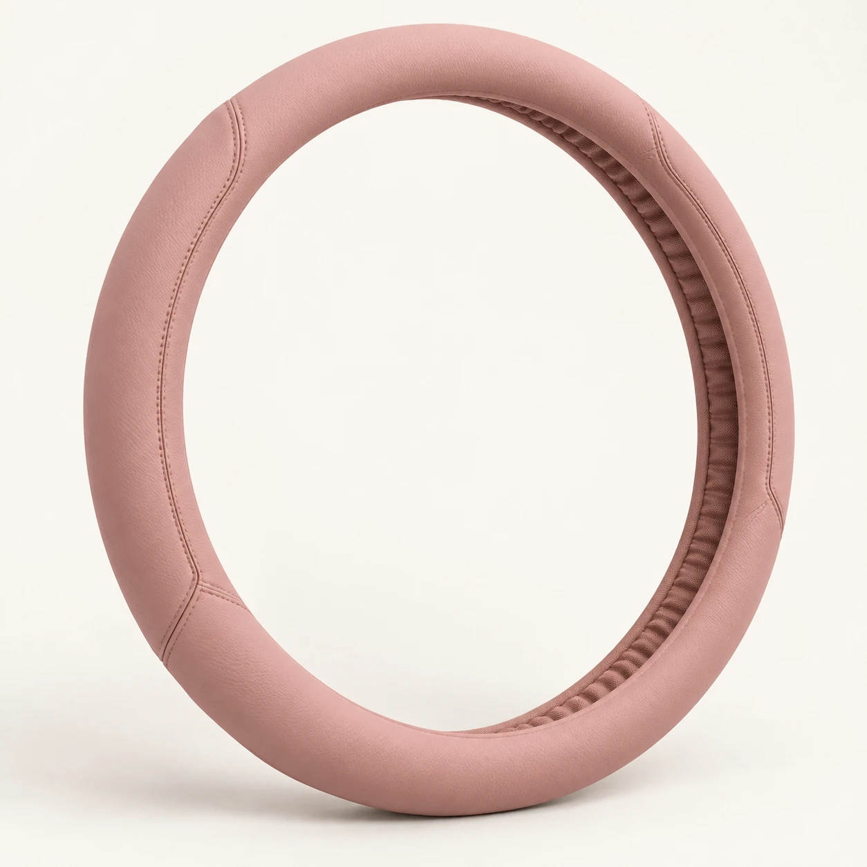 Clay Pink Smooth Steering wheel cover in Muted clay pink