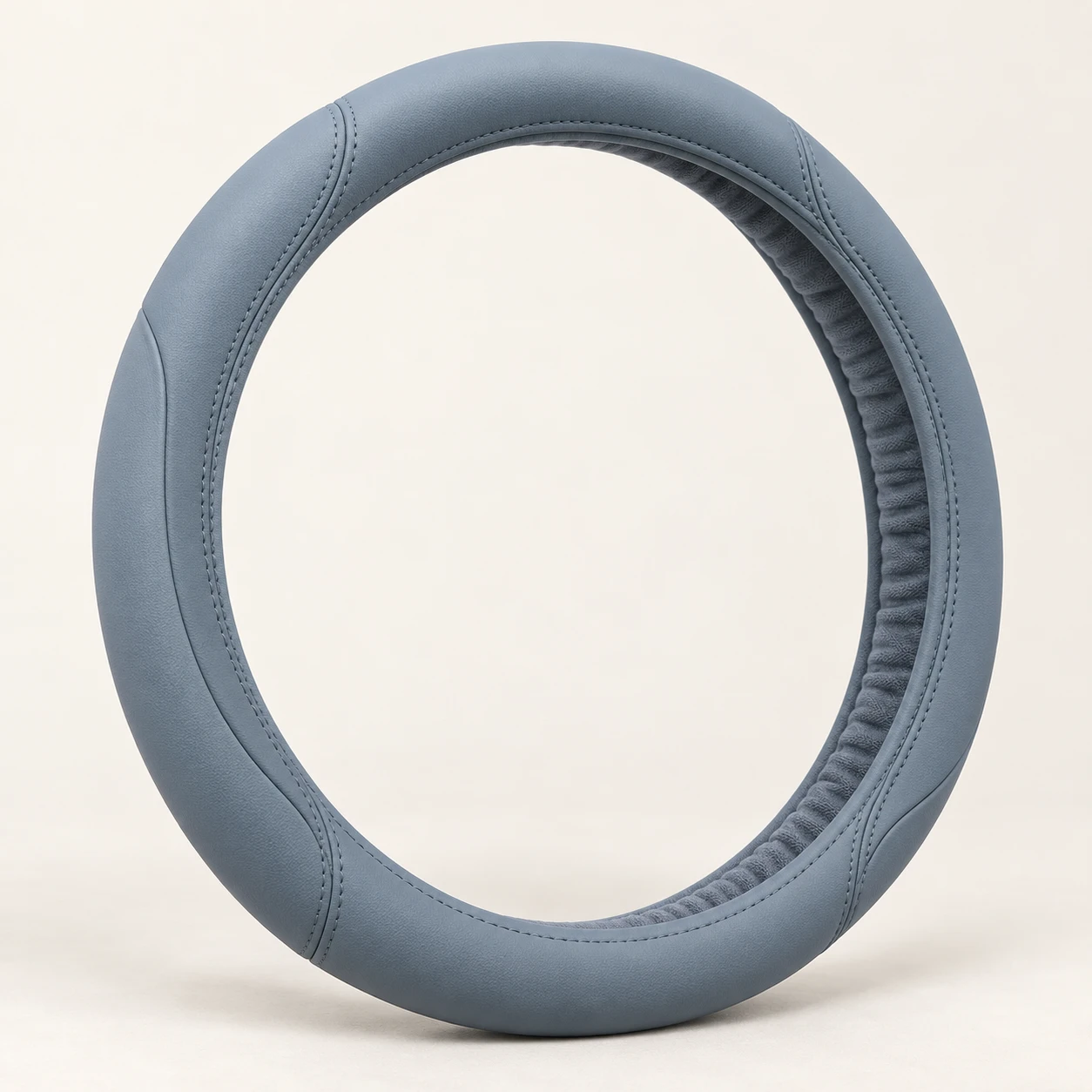 Blue Gray Smooth Steering wheel cover in Blue gray