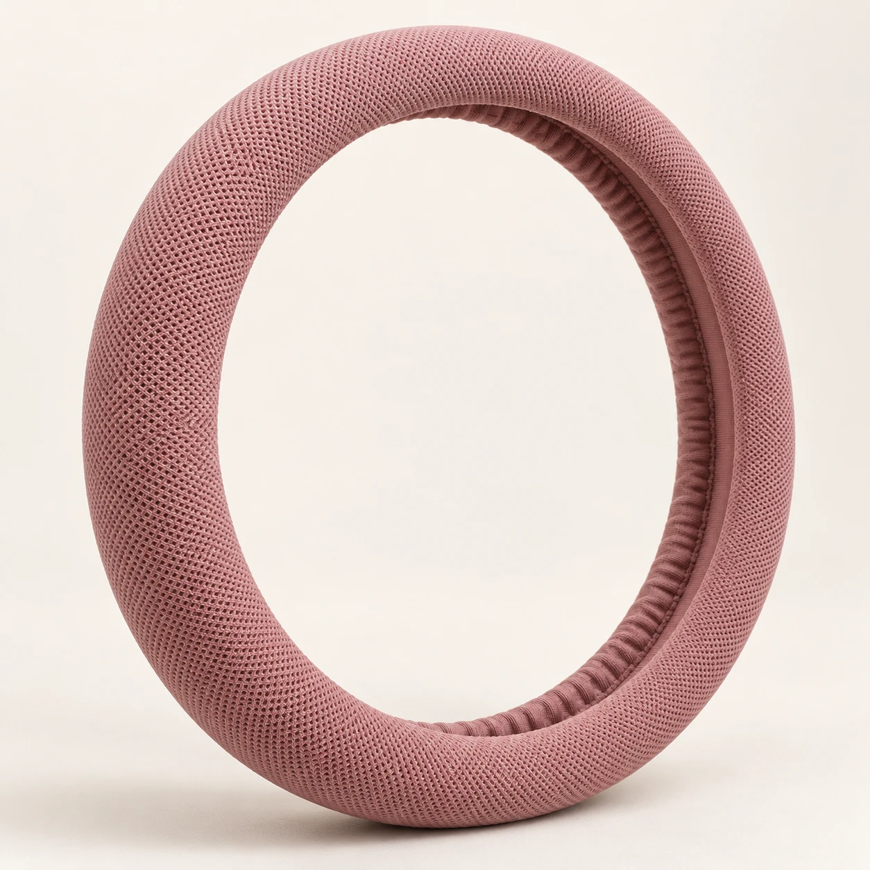Dusty Rose Knit Steering wheel cover in Dusty rose